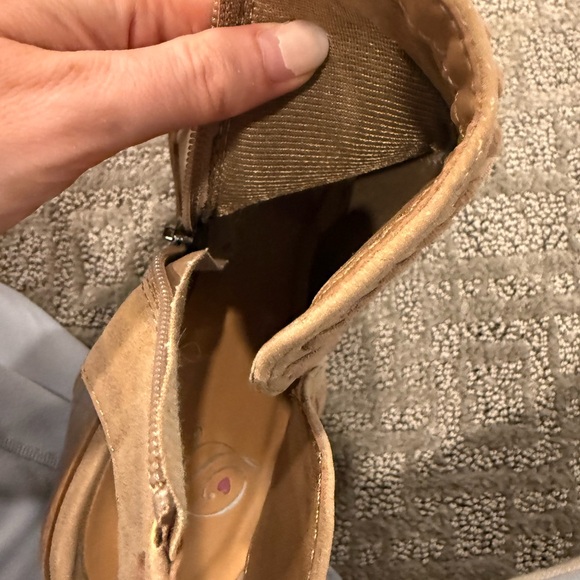 7 Taupe Peep Toe Bootie - Picture 13 of 13